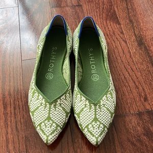 Green Botanical Rothy’s size 8.5. EUC